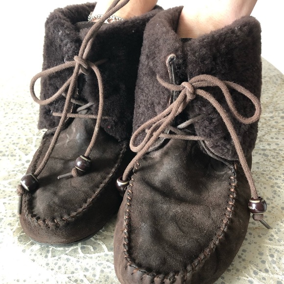 Coach Shoes - Coach fleece-lined boho winter booties size 9.5